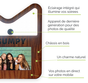 Photobooth en bois Gumpy pour fêtes et événements