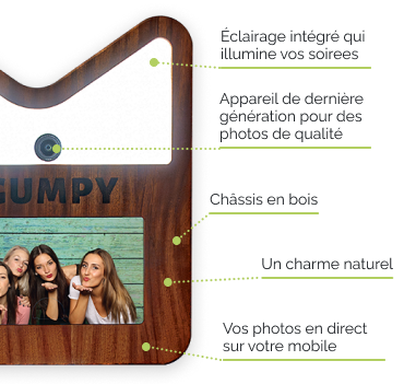 borne à selfie en bois